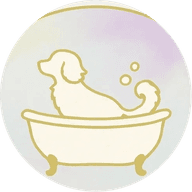 The Pampered Pup salon emblem